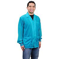 Desco 73852 Jacket with Knitted Cuffs (Teal, Medium)