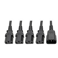 Tripp Lite P004-18N-4XC13 AC Power Splitter Cord 18IN C14 TO 4XC13 10A