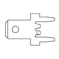 AMP Connectors - TE Connectivity 63823-1 (Cut Strip) PC Tab STR PCB .187X.020 Cut Strip of 100