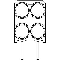Dialight 569-0101-111F LED Circuit Board Indicators RED DIFFUSED