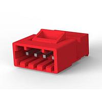 AMP Connectors - TE Connectivity 3-641437-4 Plug Housing 4P CLOSED END POSTED 22G RED