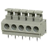 Same Sky (formerly CUI Devices) TBL001-500-05GY-2GY Fixed Terminal Blocks Terminal block, screwless, 5.00, horizontal, 5 poles, cool gray