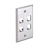 Panduit CFP4SY Wire Ducting & Raceways Faceplate 4 Port Single Gang Stainles