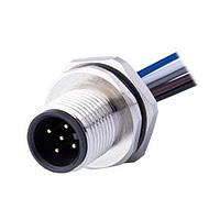 Same Sky (formerly CUI Devices) CDM1225-04A-MW-R9-050-67 Straight M12 Male Panel mount, Solder Type, Rear Fastened PG9?ACode 4PIN , Screw Copper alloy, 050M