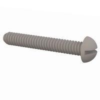 Essentra Components 010256R056 Round Slotted Round Slotted Screw, #2-56 Thread, 9/16 Lg