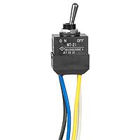 NKK Switches WT21L Environmentally Sealed Toggles DPDT ON-NONE-OFF Wire Lead Panel Mnt
