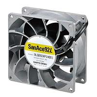 Sanyo Denki 9S0912M4011 Axial DC Axial Fan, 92x92x25mm, 12VDC, Silent Series, Ribless, Tachometer
