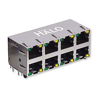 HALO Electronics HCJ24-804SK-L21 Stacked Shielded 2X4 Stacked RJ45 Y/G LED