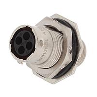 Amphenol SINE Systems RT07104SNH-K Connector Kits Jam Nut Recpt Socket 16Awg 4 pin
