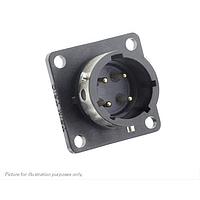 Eaton Souriau-Sunbank UTGX012D4P Receptacles Square flange receptacle, without backshell, with 4 male PCB contacts, IP68/69K in unmated conditions