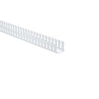 HellermannTyton 181-22027 Slotted Wall Wiring Duct Slotted Wall Wiring Duct, 2" x 2", Non-Adhesive, PVC, White, 30ft/Box