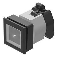 EAO 704.229.700 Momentary, Square Illuminated pushbutton-actuator black/clear 35x35 mom