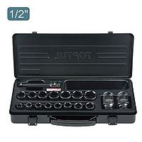 TOPTUL GBA1836 - 18PCS 1/2 inch DR. Flank Impact Socket Set