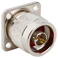 Amphenol RF 172356 Connectors RF Connector N-Type Panel Mount Plug 4-Hole Flange Round Post 50 Ohm