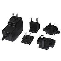 CUI Inc SMI12-5-4B-P6 Interchangeable Plugs ac-dc, 5 Vdc, 2 A, SW, multi-blade, N/E/B/A, P6 center pos, level VI, black
