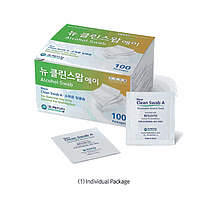 Daihan medical DM.Swa2004 MediTop® Disposable Isopropanol Swab, Non-Sterile, 78.85% 100pads 비멸균 벌크100매 에탄올 스왑