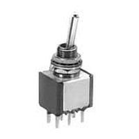 APEM 5246AB Miniature Toggle Switch Pln bushing togle DP ON - ON