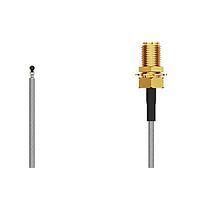 GCT (Global Connector Technology) CAB431RF-0200-A-1 RF Cable Assemblies I-Pex MHF 5L RA Plug2SMA STRJck R Mt, 6GHz,200mm, 1.13mm grey