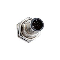 Amphenol LTW MSAS-10PMMS-SF8002 Sensor Cables / Actuator Cables M12 Circular Metric Connector, A Code, Metal, 1.5A, 10 pins, Male Connector, Male Contact, Hexagonal, M16*1.5, Screw Thread, Solder, Receptacle, Front Fastened, Panel Thickness 4.5, IP68 / IP69K