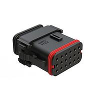 Amphenol SINE Systems AT16-18SB-SR02 18-Way 18 Position Plug wit Cap, Keyed B, Black