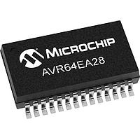 Microchip Technology AVR64EA28T-I/SS MCUs 64KB RWW 6KB RAM 28p SSOP 85C 20MHz CFD 12b ADC PGA 2xComp DAC 3xUART SPI TWI