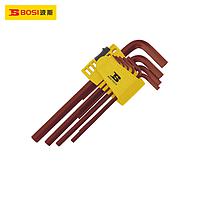 BOSI BS426081S Flat Point Hex Key Set (9PC metric system,1.5-10mm)
