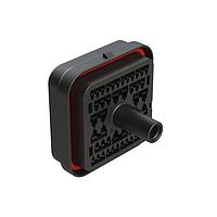 Amphenol SINE Systems ARB12-48PCR-L018 Connectors 48 Position Receptacle with Flange, Reduced Diameter Seal, Keyed C, Black