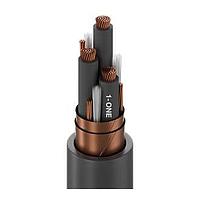 Belden 29533 0102300 Multi-Conductor Cables Belden Basics VFD, 3 Conductor 250MCM (37x.0822") Bare Copper XLPE Insulation M4 Color Code + 3AWG Symmetrical Segmented Ground (3 of 8AWG) Bare Copper Stranded, Overall Dual Copper Tapes Helically Applied Shield, Black PVC Outer Jacket, 2000V TC-ER