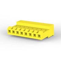 AMP Connectors - TE Connectivity 3-640427-8 Receptacle Housing CLOSED W/O TABS 8P L.R. yellow 20 AWG
