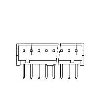 Adam Tech 125SH-C-07-TR-SMT-TR Shrouded CONN HEADER SMD R/A 7POS 1.25MM