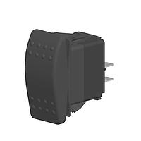 Carling Technologies V1D1S00B-AZC00-000 Sealed Rocker Switch 1-pole, ON - None - OFF, 20A 12VDC not HP rated, Non-Illuminated, Sealed Contura II Rocker Black Switch with No Lens and .250 Tab (Q.C.), 8 Terminal base