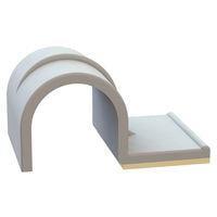 Essentra Components 22SPC50575 Half U Clamp Half U Clip, Adhesive, .500 Hold Dia
