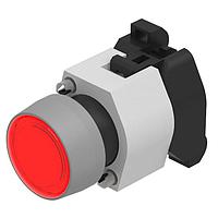 EAO 704.060.2 Switch Actuators (704.060.2X) LIGHTED PUSHBUTTON/ MNT/ RND/ W-RED LENS & GRAY PLASTIC BEZEL