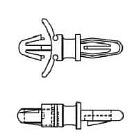 Eagle Plastic Devices 561-MLLP187 PCB Support, Arrowhead MLLP 187 .187"