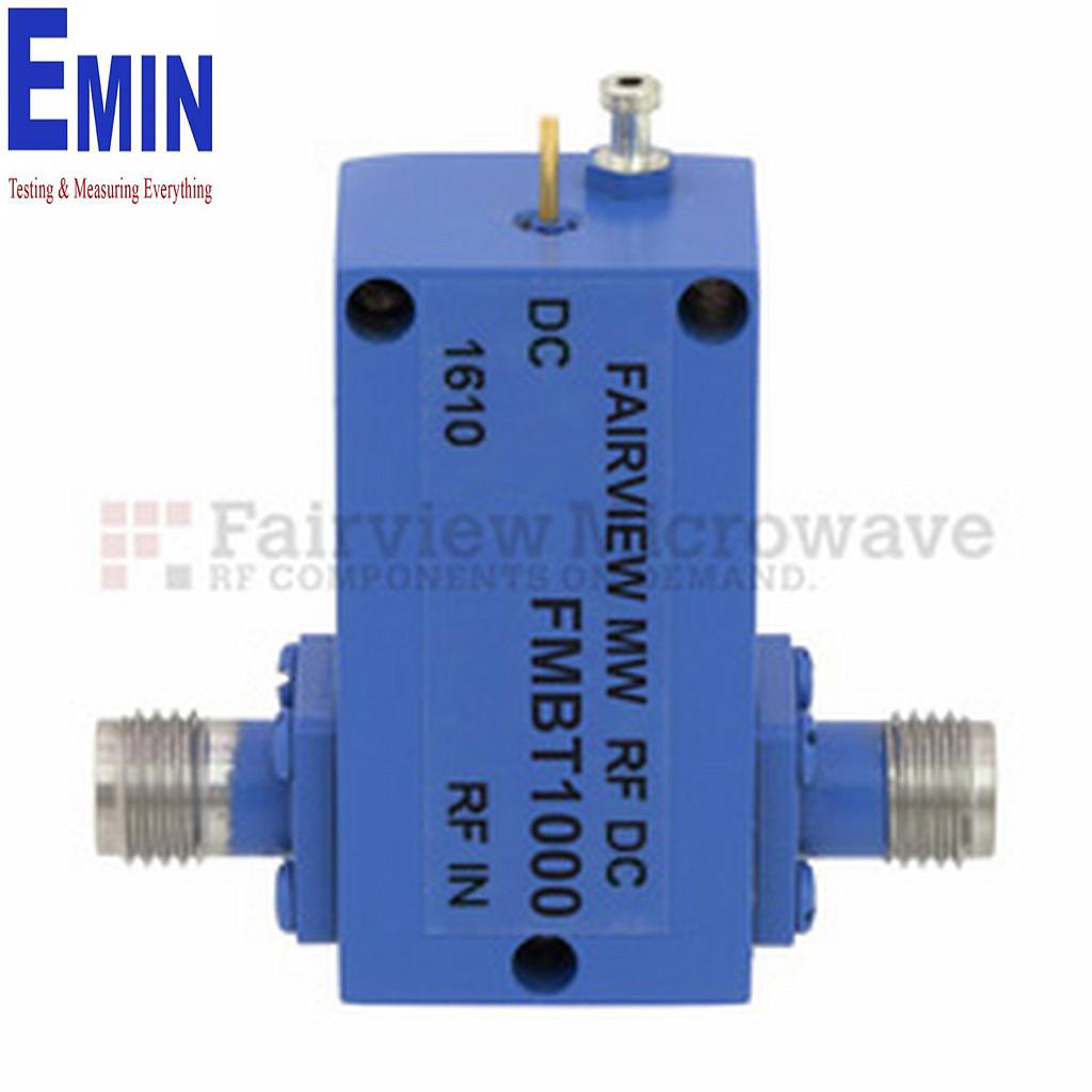 RF bias tee used in telecommunication and microwave measurement setups