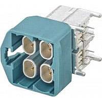 Rosenberger E6S20D-40MT5-Z RF Adapters - In Series H-MTD  RIGHT ANGLE PLUG FOR PCB - Quad