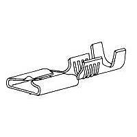 AMP Connectors - TE Connectivity 42801-1 (CUT STRIP) Receptacle .187 FAST REC 20-16 Cut Strip of 100