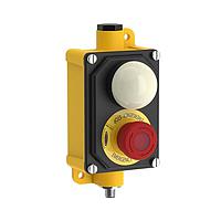 Banner Engineering SSA-EB1PL2-12EB1Q12K50 Emergency Stop Switches Illuminated E-Stop Button (Push On): 2 NC/1 NO; E-Stop Legend; 3 Color K50 Touch, BENC Enclosure; 12-pin M12 Integral QD