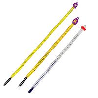 OMEGA GT-30515T 14 in, 12 in and 7.9 in PFA Coated Liquid in Glass Thermometers (150 °C, Yellow Back, ± 1 SD, ± 1.5 above 110 °C, 12 in)