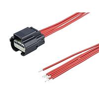 Molex 226461-1062 OTS Cable Assembly MX64 Female-to-Pigtail OTS Cable ASSY 1R 150mm Len Tin Plating 6 CKTS BLK