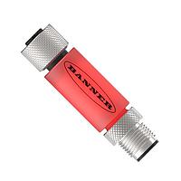 Banner Engineering TL15R1Q In-Line Modular Tower Light Indicators TL15 Series: 1-Color In-Line Status Indicator Segment; Voltage: 12 or 24 V dc; Housing: PVC; IP67; Input: PNP; Colors: Red, Pin 1; Male-Female 5-pin M12 Integral QD