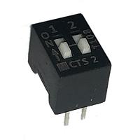 CTS Electronic Components 208-2S DIP Switches 2 switch sections SPST
