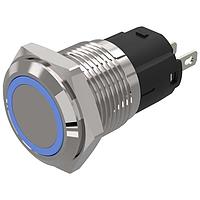 EAO 82-4551.0123 Anti-Vandal 82-4551.0123.indicator.-.16 mm.aluminium natural.flush/flat.ring.blue.12 V.soldering terminal