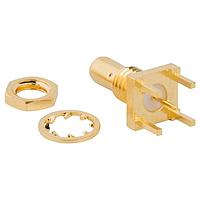 Amphenol RF 142204-75 PCB Connectors MINI SMB BLKHEAD PCB REC GOLD SLIDE ON