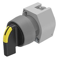 EAO 704.094.0I Switch Actuators Wahlschalter-Vorsatz beleuchtet 3-St. grau erhaben D29 I-0-I Griff lang Kunststoff