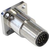 Bulgin PXMBNI12FLM17AFLFFL001 Straight M12 A-Coding 17 Pins Male Panel Con