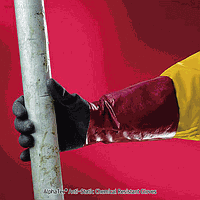 Ansell AN.58535L Glove, Nitrile, Chemical Resistant, Elbow type, L