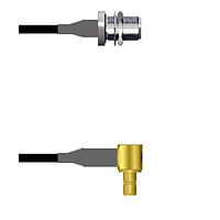 Amphenol Custom Cable Q-1T03I0003011i RF Cable Assemblies N-SJB/SMB-RJ G174 11I