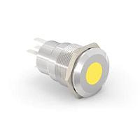 Alcoswitch - TE Connectivity 1-2213765-1 Pushbutton Switches AV19 SPM 5A SPOT LED YELLOW 24V