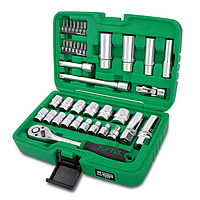TOPTUL GCAI3901 3/8" DR. Flank Socket Set (39 pcs; 6PT)